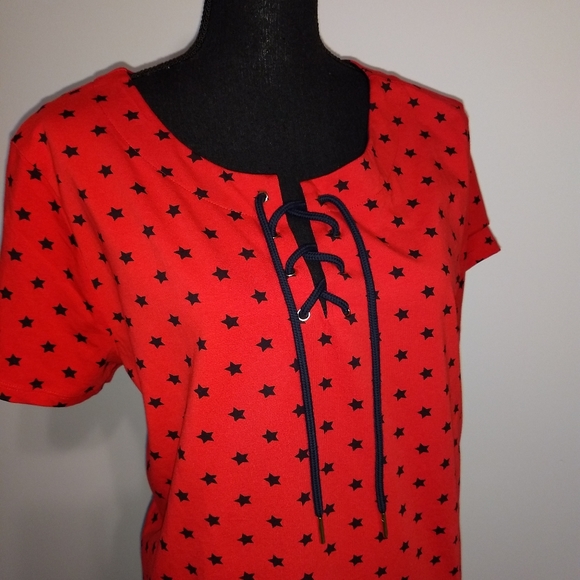 tommy hilfiger red and black dress